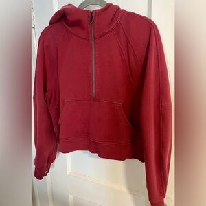 Mulled wine XS/S oversized scuba half zip hoodie lululemon gently worn